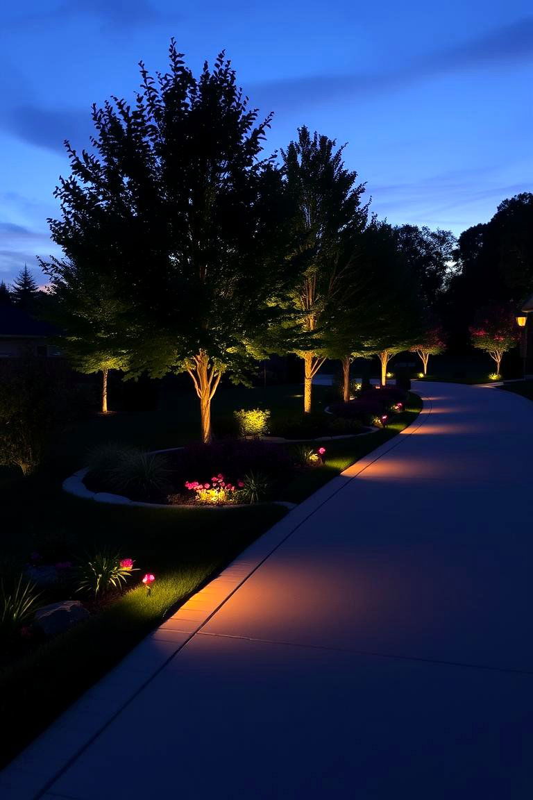 Ambient Landscape Lighting - 24 Driveway Lighting Ideas
