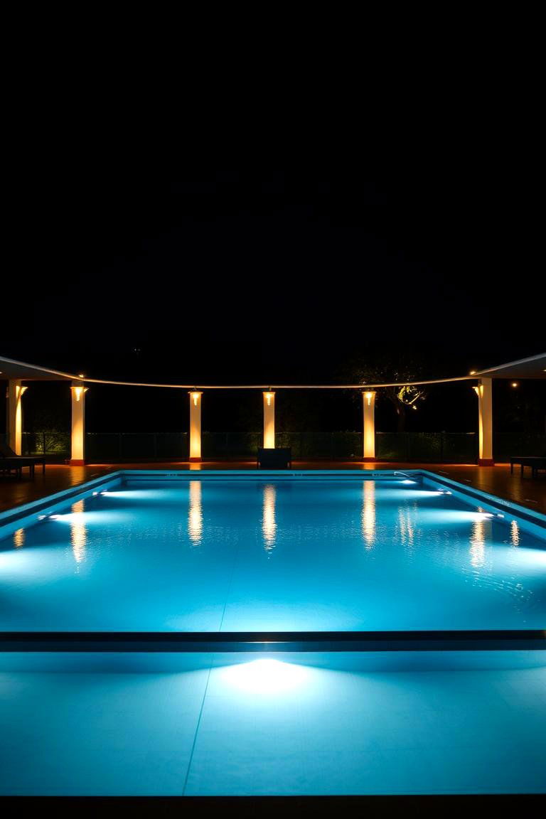 Ambient Lighting Barriers for Evening Privacy - 24 Pool Privacy Ideas