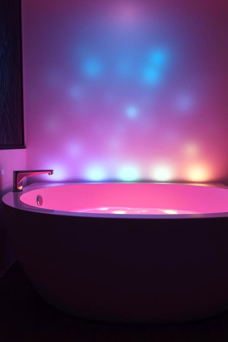 Ambient Lighting Color Tub - 24 Drop in Tub Ideas