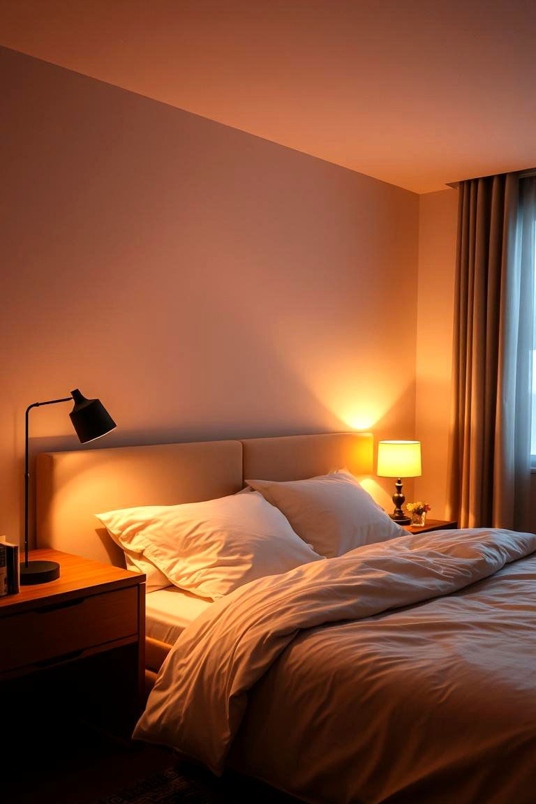 Ambient Lighting Effects - 24 Japandi Bedroom Design Ideas
