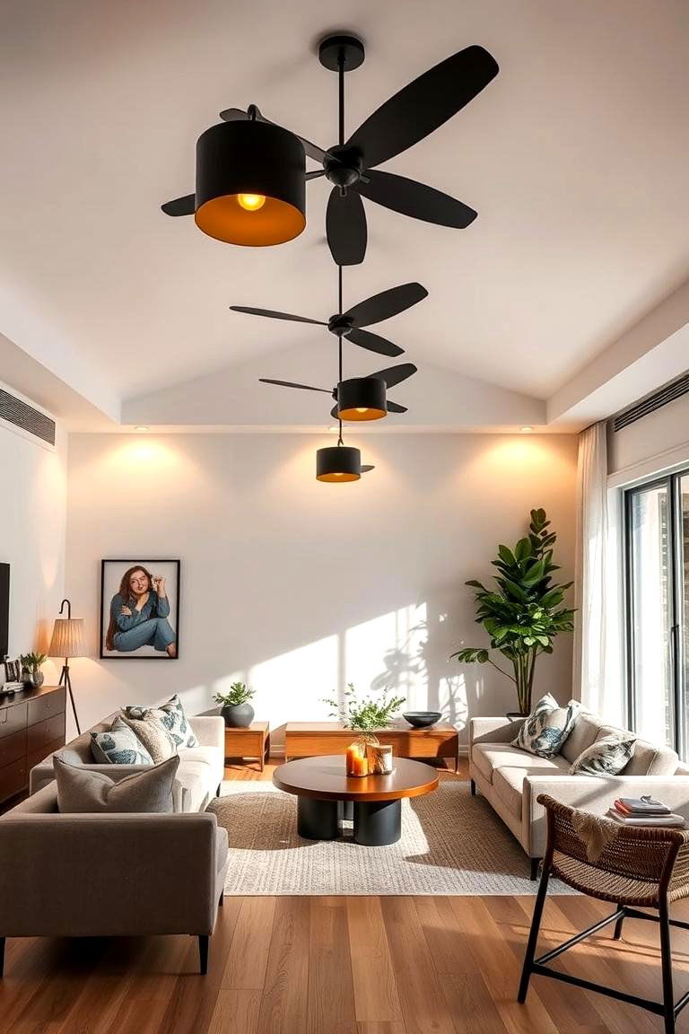Ambient Lighting Innovations - 24 Black Boho Living Room Ideas
