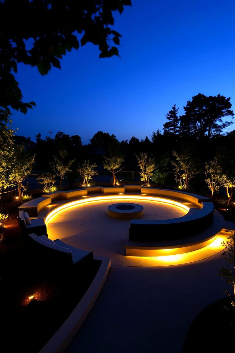Ambient Lighting Magic - 24 Semi Circle Patio Ideas and Inspiration