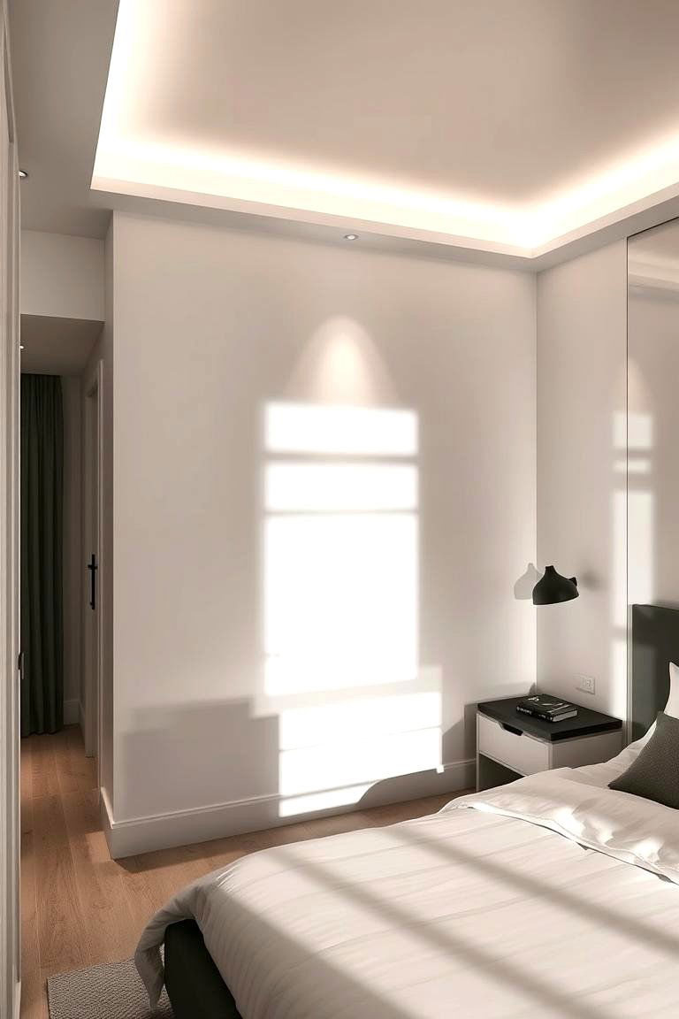Ambient Lighting Mastery - 24 Black and White Bedroom Ideas