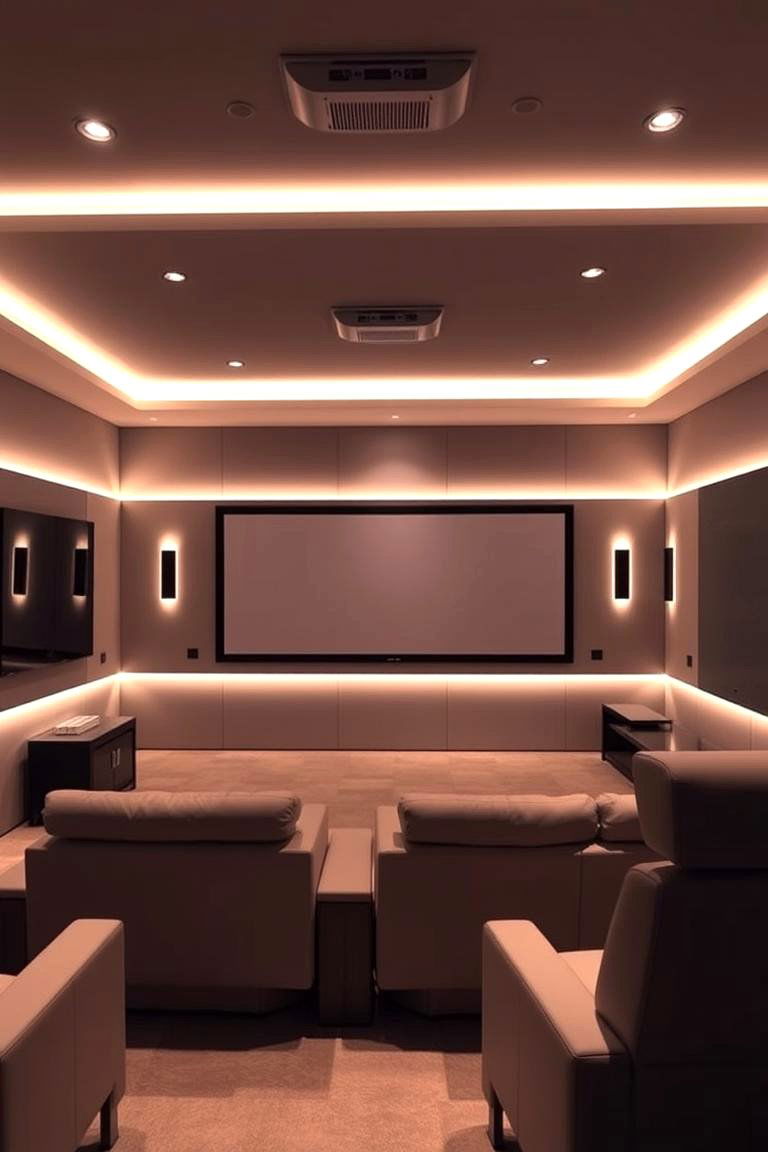 Ambient Lighting Media Room - 24 Media Room Ideas