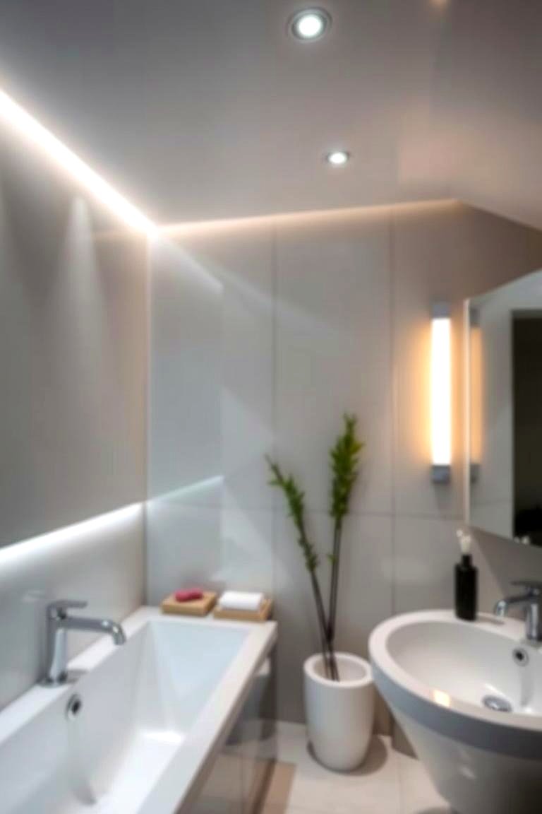 Ambient Lighting with LED Bulbs - 24 Bathroom Lighting Ideas