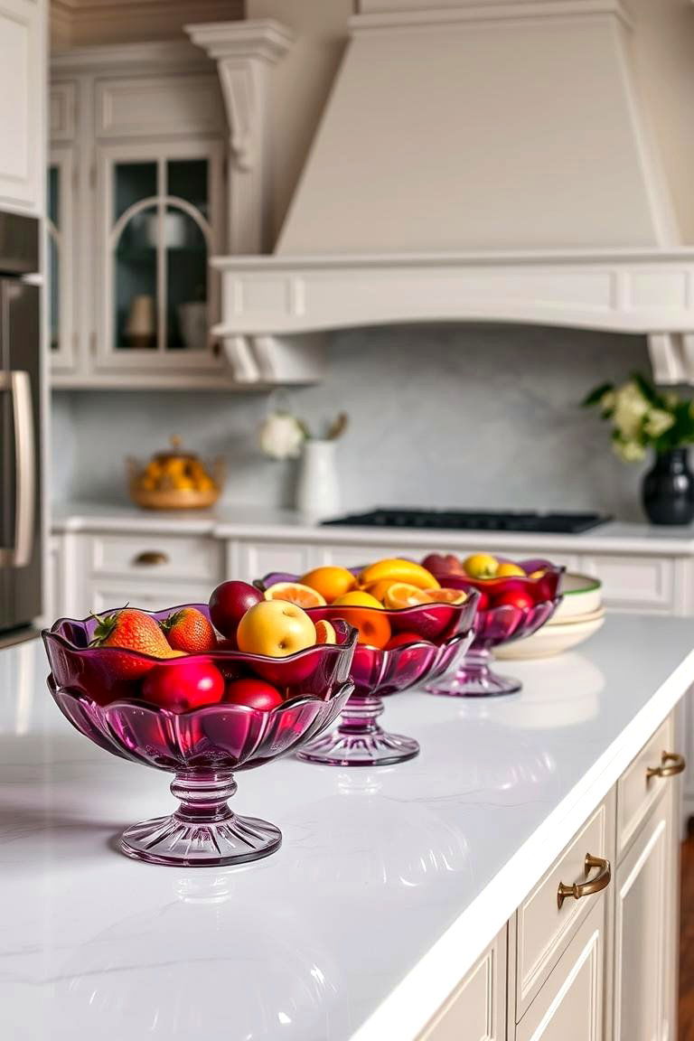 Amethyst Decorative Bowls - 24 Purple Kitchen Ideas