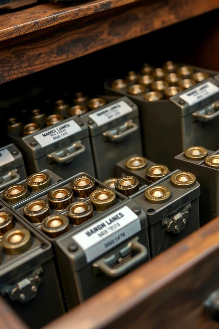Ammunition Storage - 24 Hunting Room Ideas