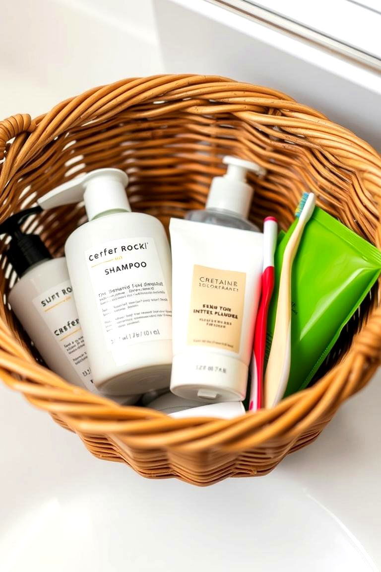 Ample and Accessible Toiletries - 24 Guest Bathroom Ideas