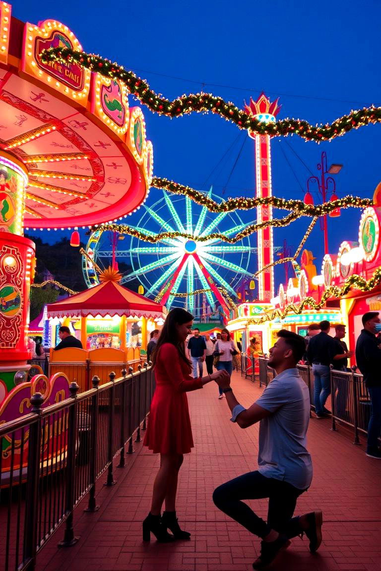 Amusement Park Proposal - 24 Wedding Proposal Ideas