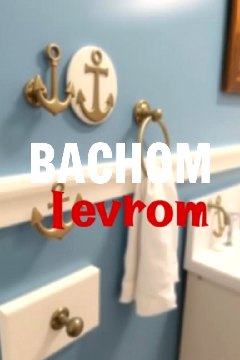 Anchor Details for a Nautical Vibe - 24 Nautical Bathroom Ideas