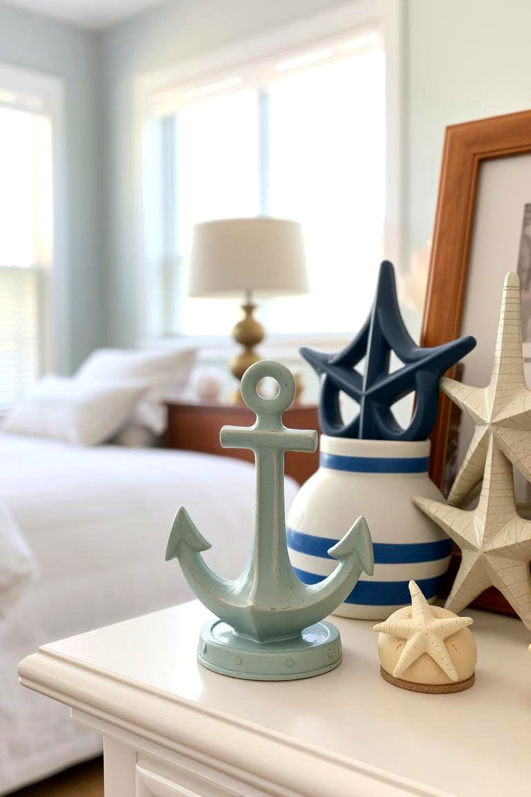 Anchor Themed Accessories - 24 Mermaid Bedroom Ideas