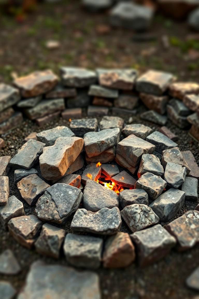 Ancient Stone Hearth Style - 24 Rock Fire Pit Ideas