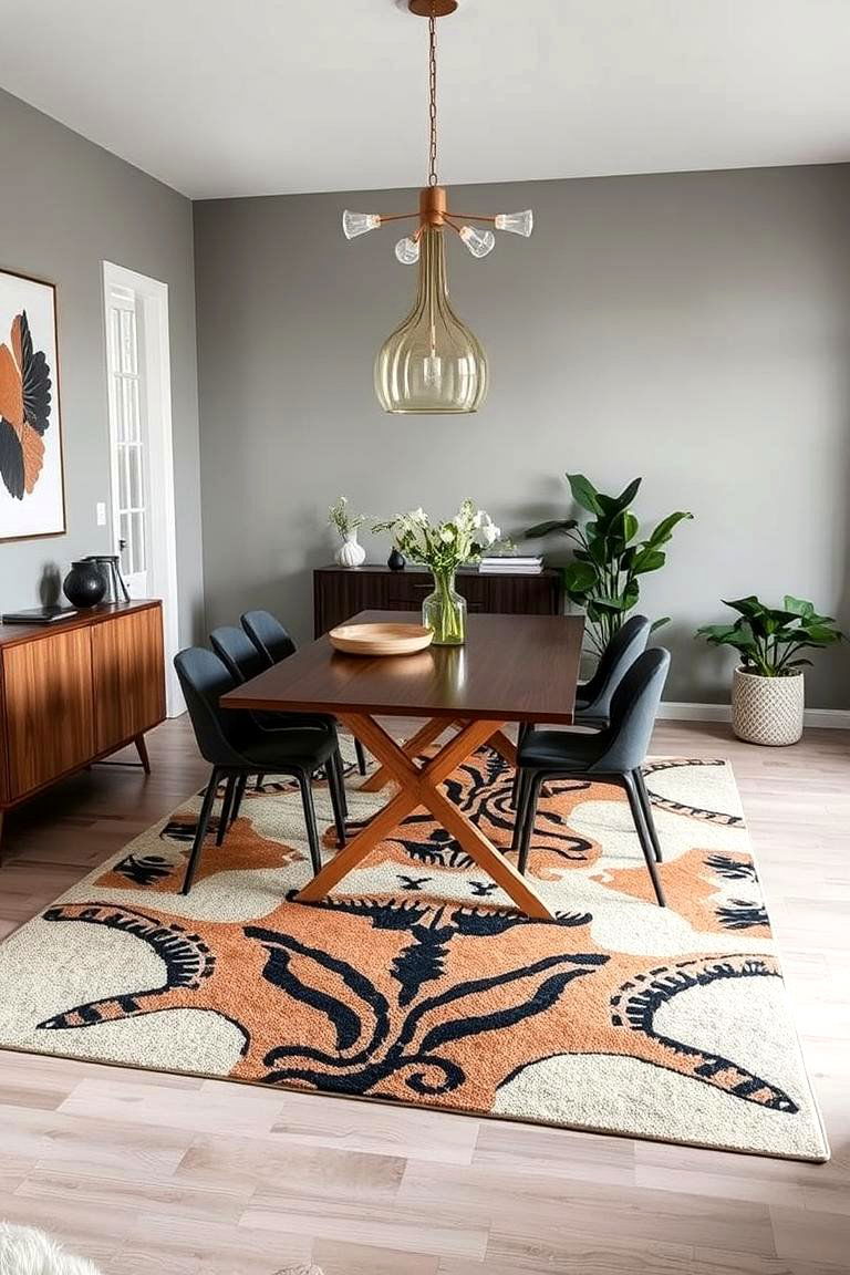 Animal Print Dining Room Rugs - 24 Dining Room Rug Ideas