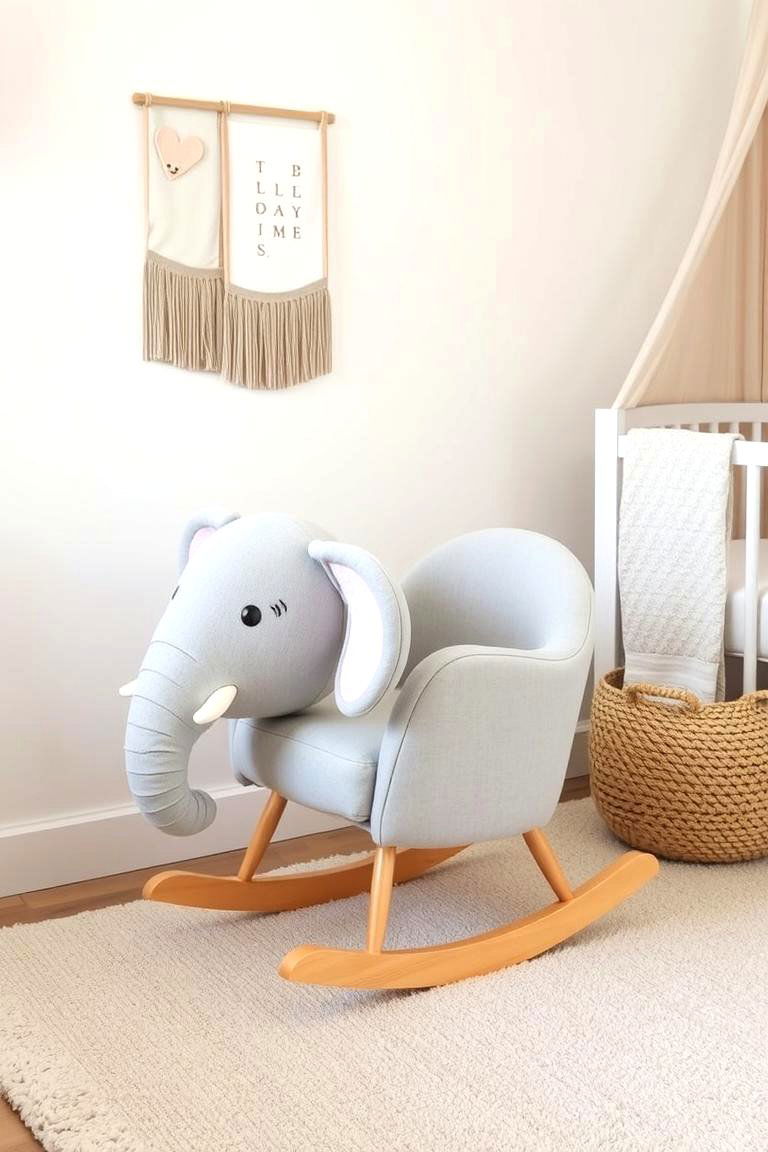 Animal Shaped Rocking Chair - 24 Whimsical Nursery Ideas