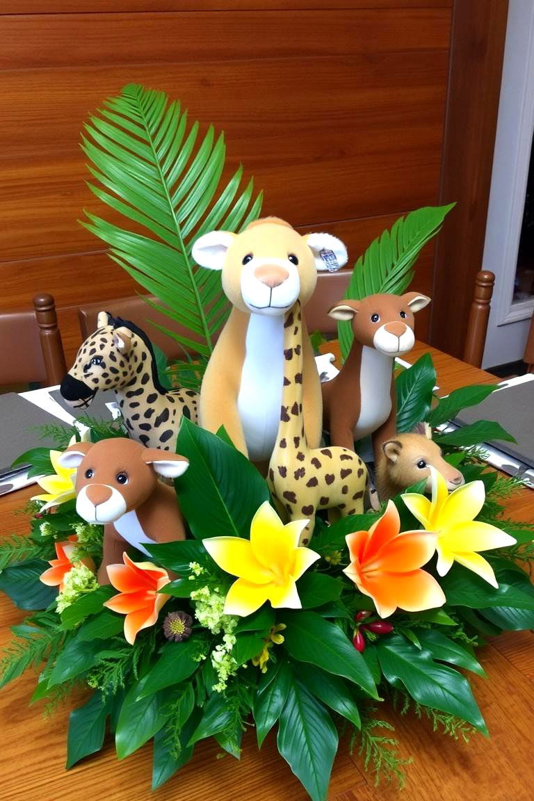 Animal Themed Centerpiece - 24 Baby Shower Centerpiece Ideas