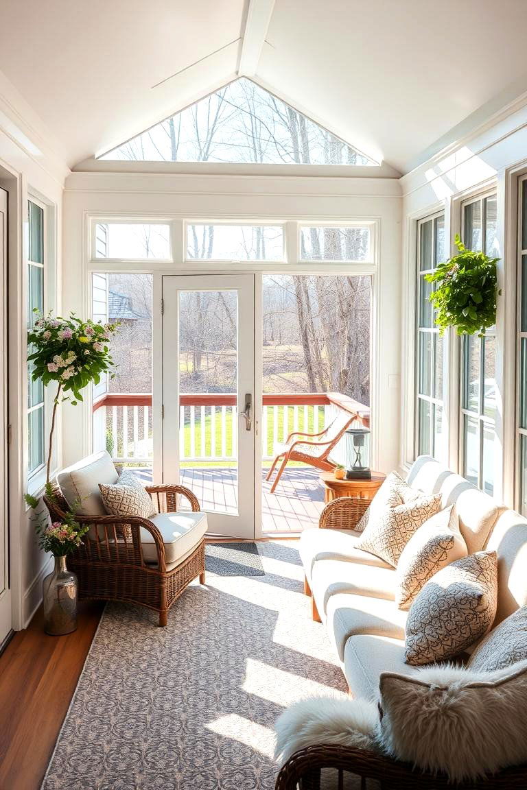 Another Cozy Nook for Reading - 24 Sunroom and Deck Combo Ideas