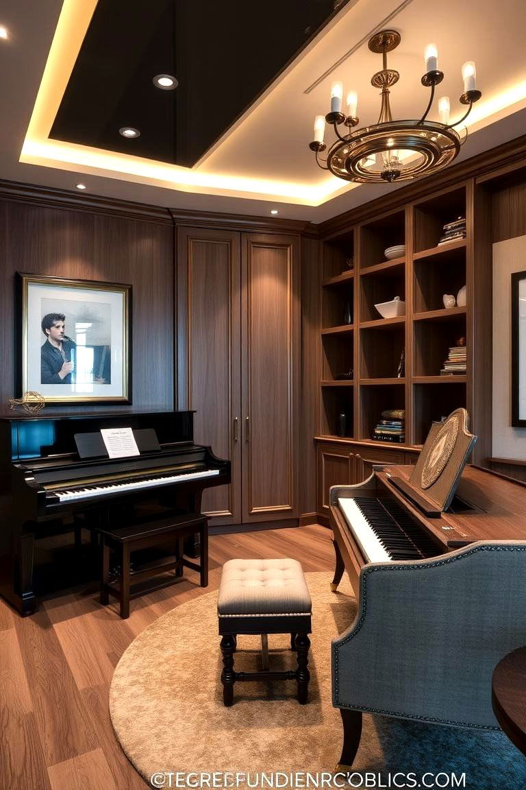 Another Luxury Piano Studio - 24 Piano Room Ideas