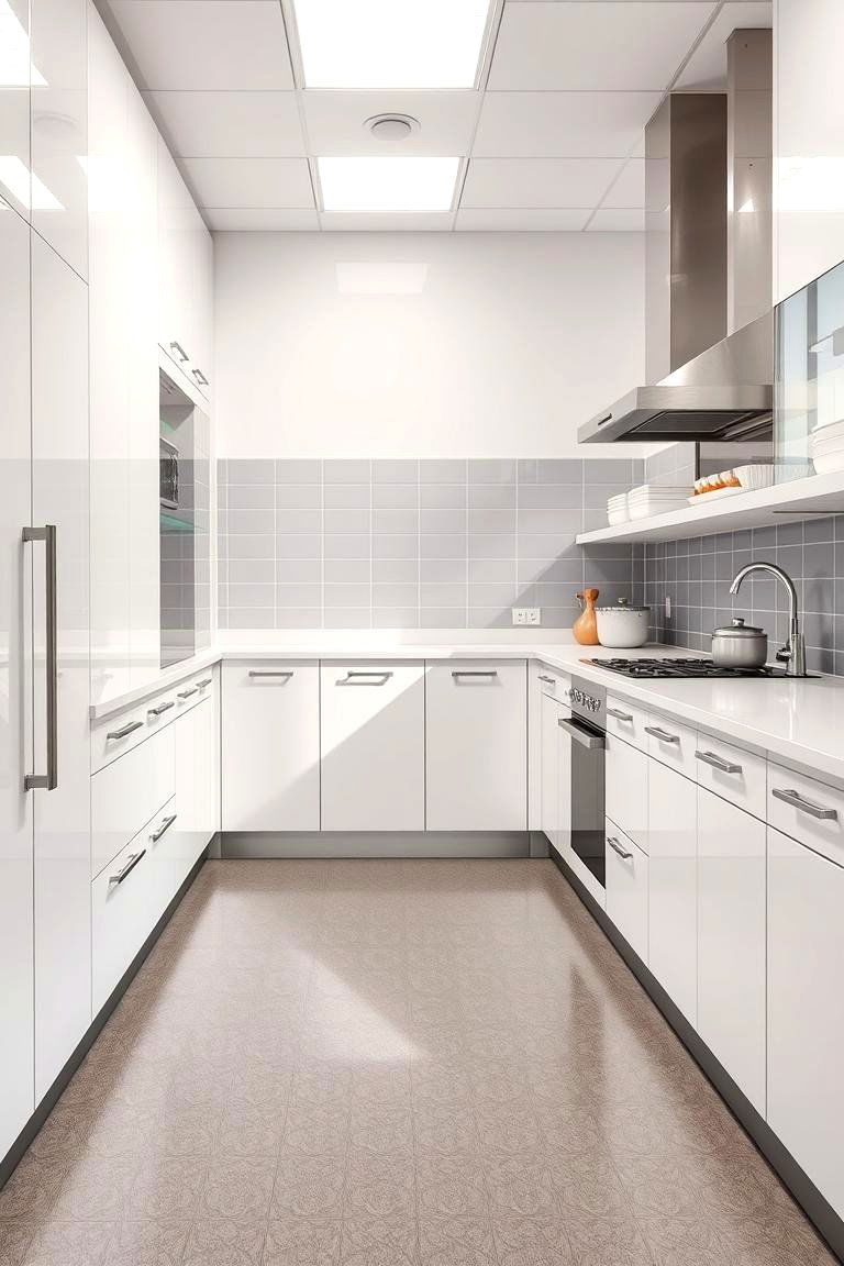 Antimicrobial Surface Benefits - 24 Linoleum Kitchen Flooring Ideas