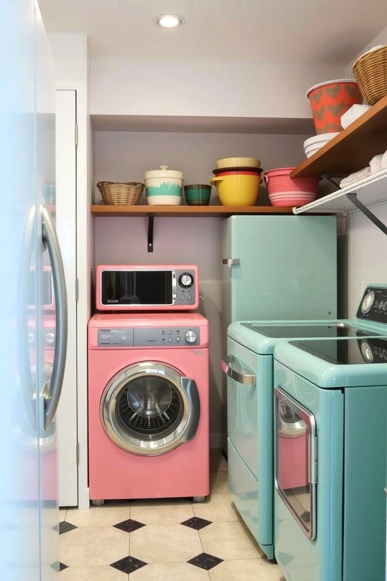 Antique Appliance Integration - 24 Vintage Laundry Room Decor Ideas