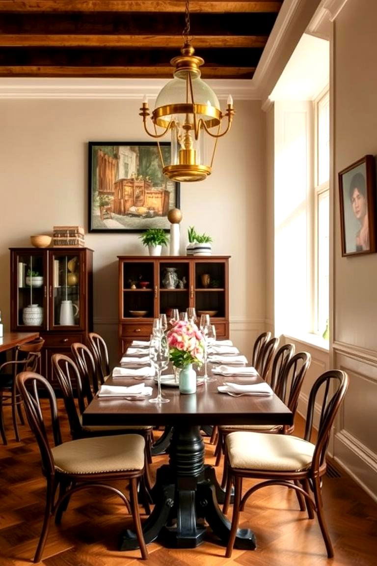 Antique Brass Fixtures - 24 Dining Room Lighting Ideas
