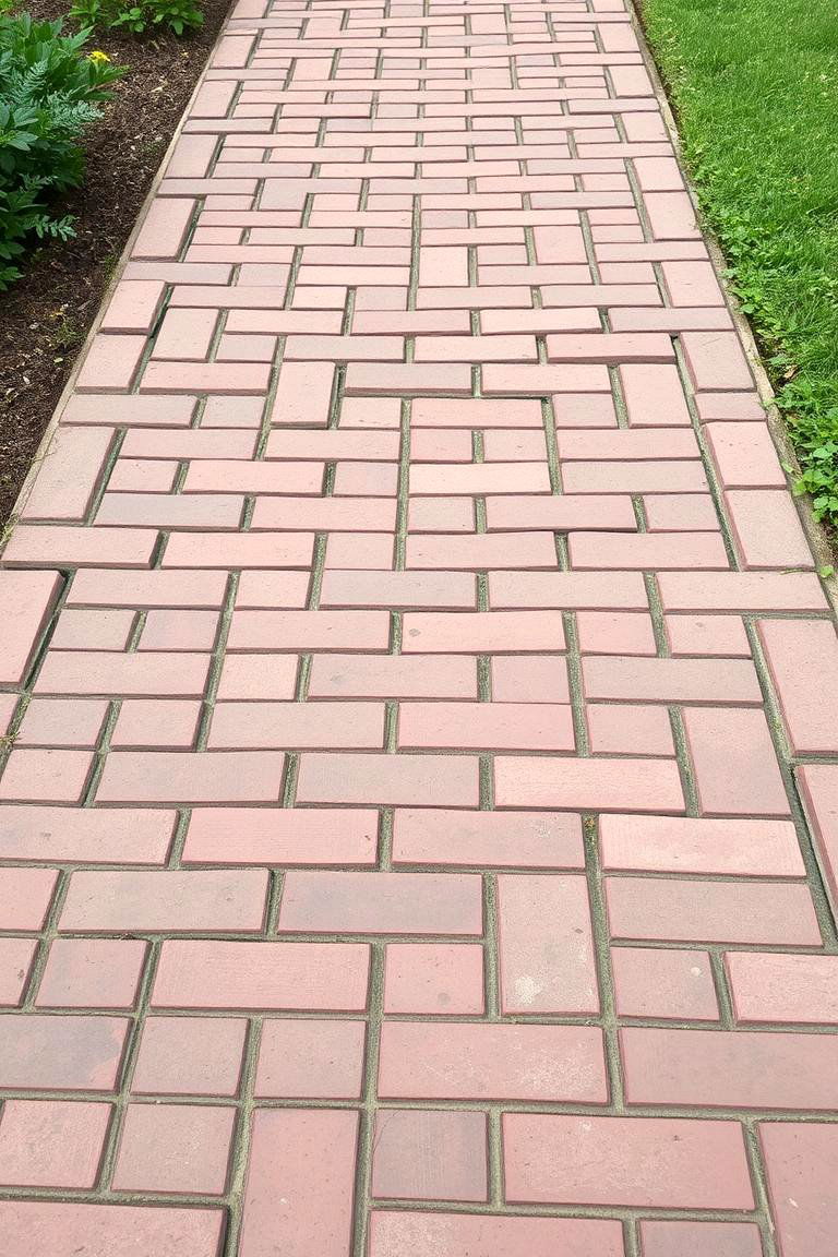 Antique Brick Walkway - 24 Farmhouse Walkway Ideas