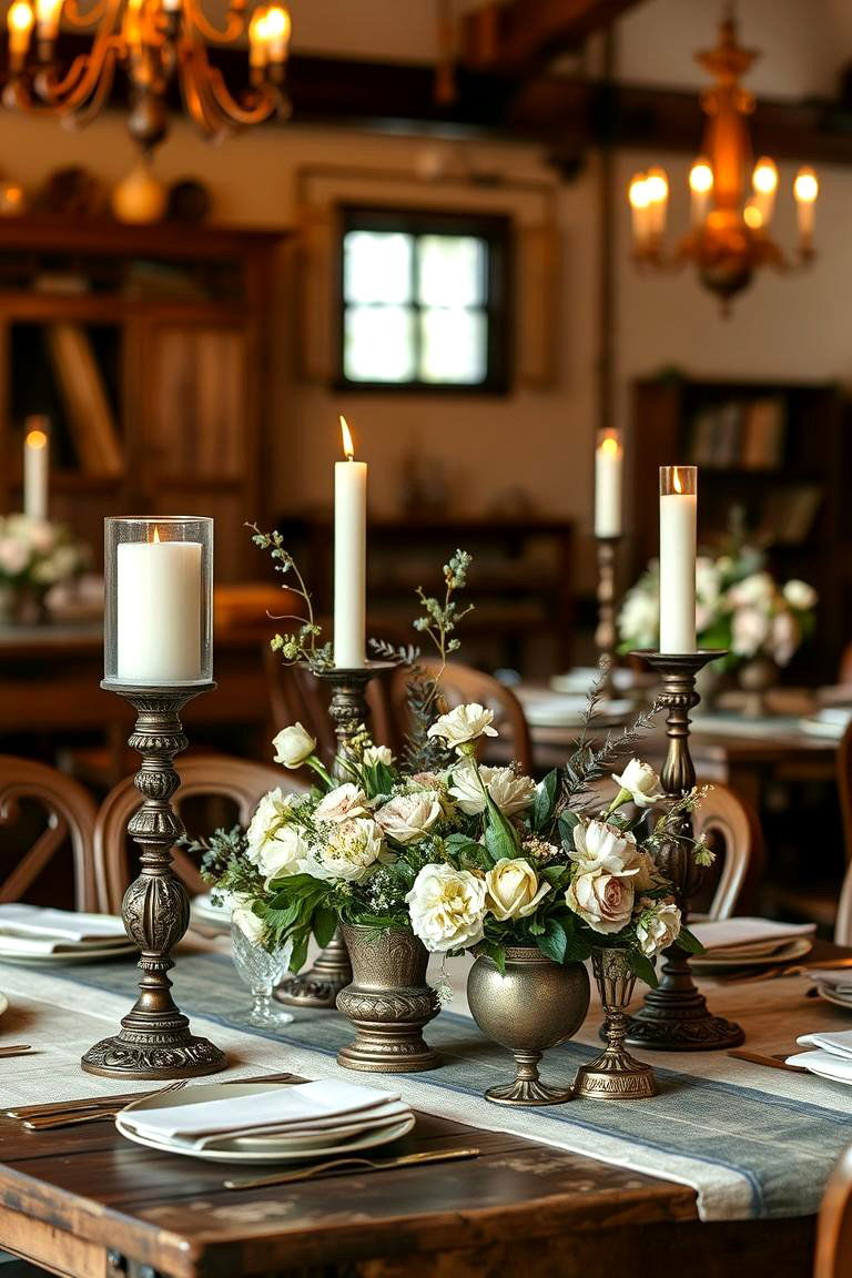 Antique Centerpieces - 24 Vintage Wedding Ideas