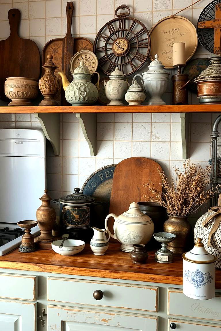 Antique Decorative Finds - 24 Boho Kitchen Ideas