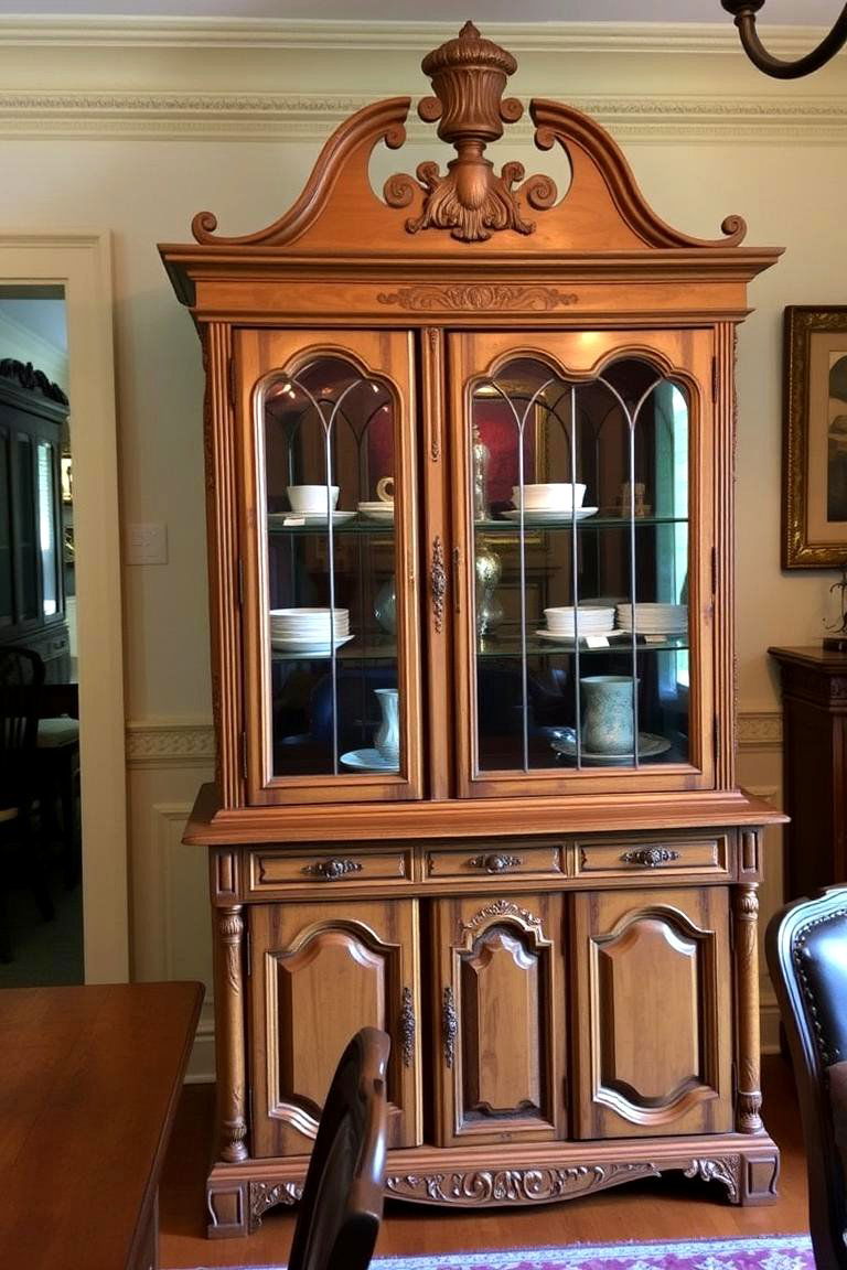 Antique Hutch Storage for Character - 24 Dining Room Storage Ideas
