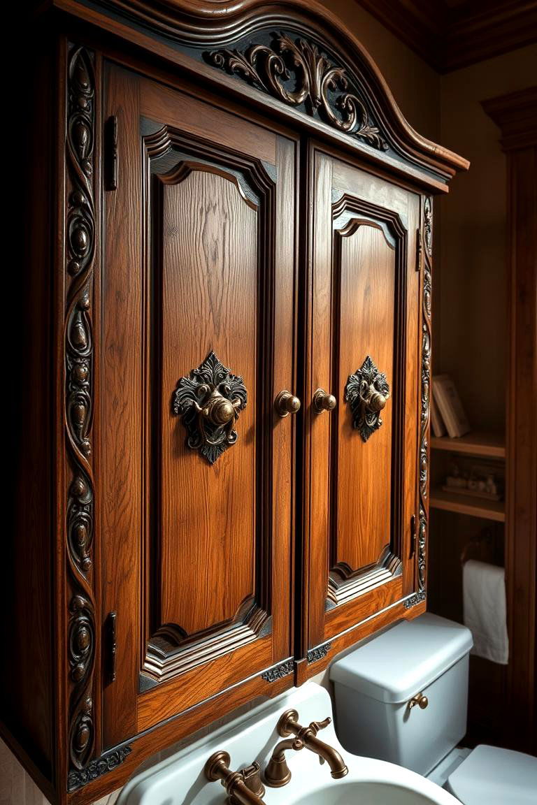 Antique Inspired Cabinets - 24 Bathroom Cabinet Ideas