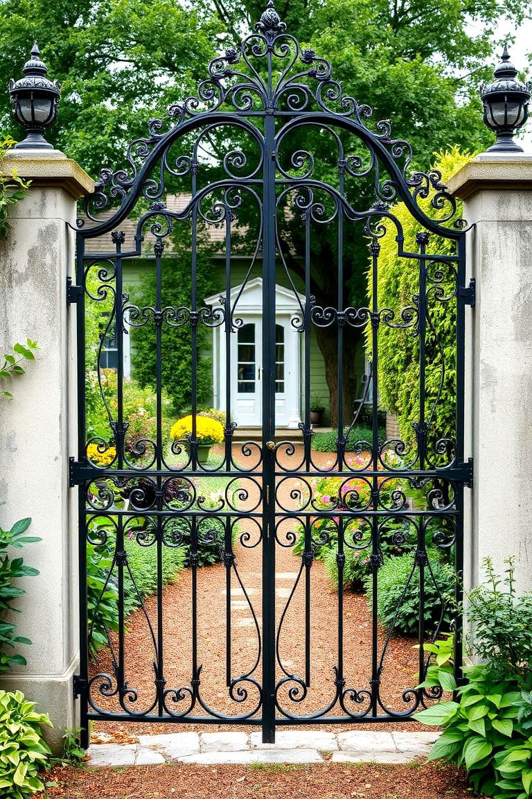 Antique Iron Garden Gate - 24 Vintage Garden Ideas