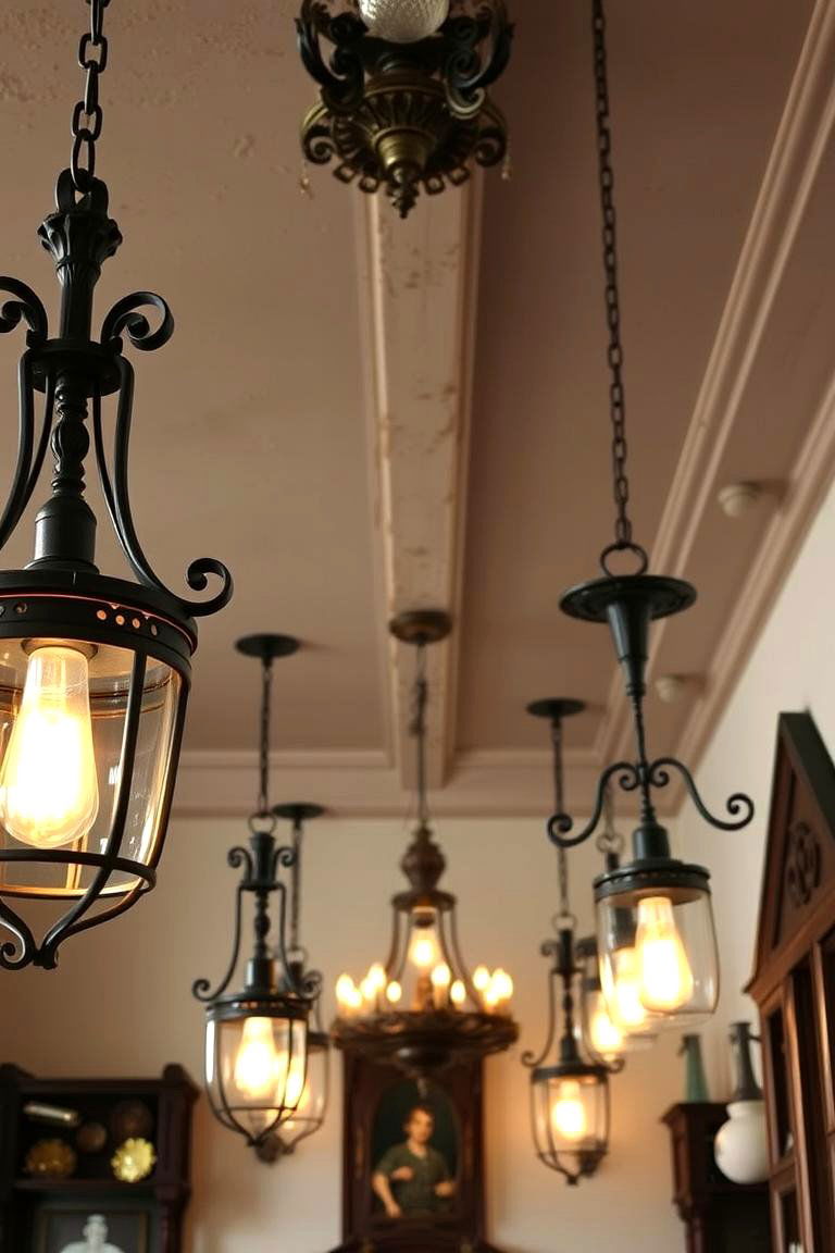 Antique Iron Light Fixtures - 24 Tuscan Living Room Ideas