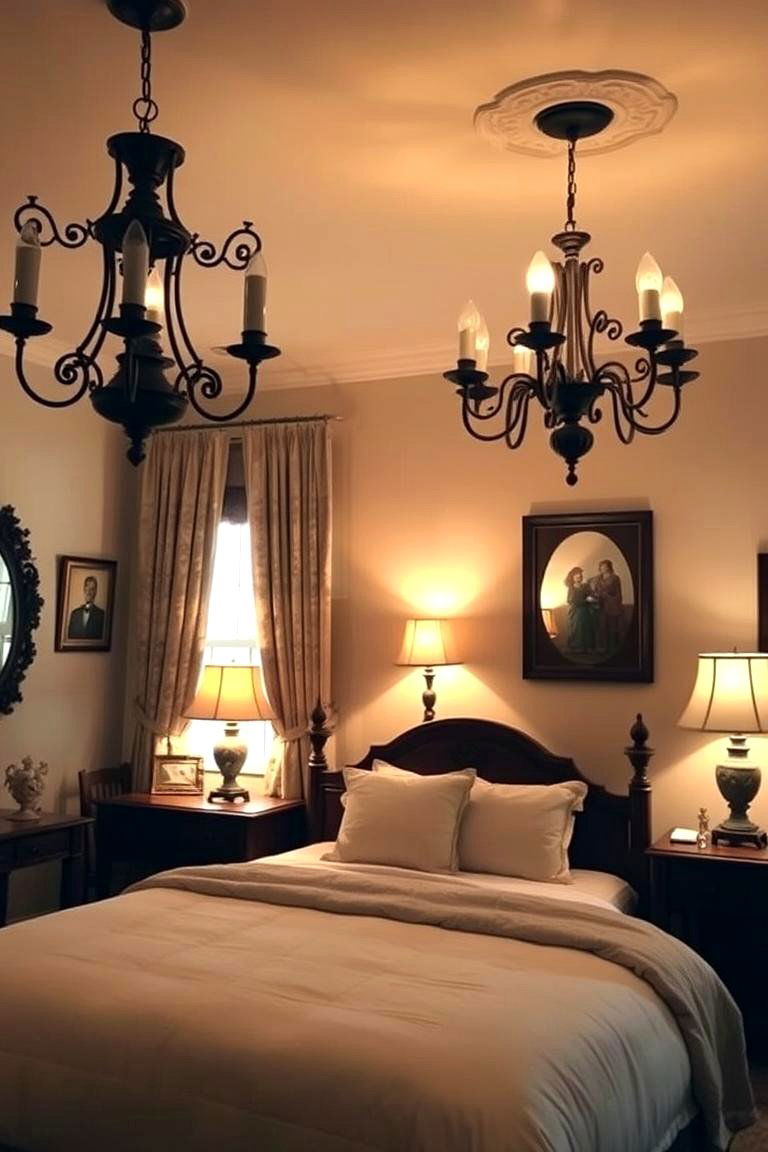 Antique Lighting Fixtures - 24 Country Bedroom Ideas