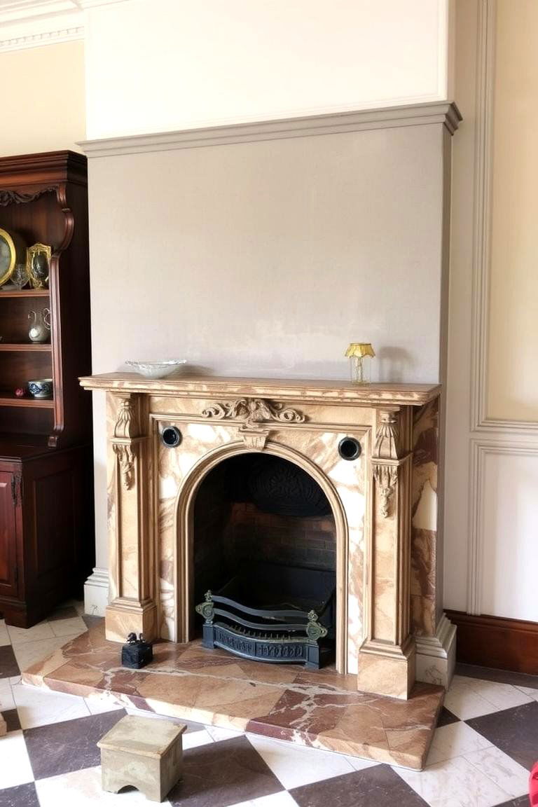 Antique Marble Fireplace - 24 Marble Fireplace Ideas