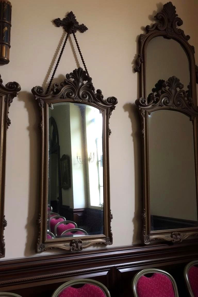 Antique Mirror Reflections - 24 Gothic Living Room Ideas
