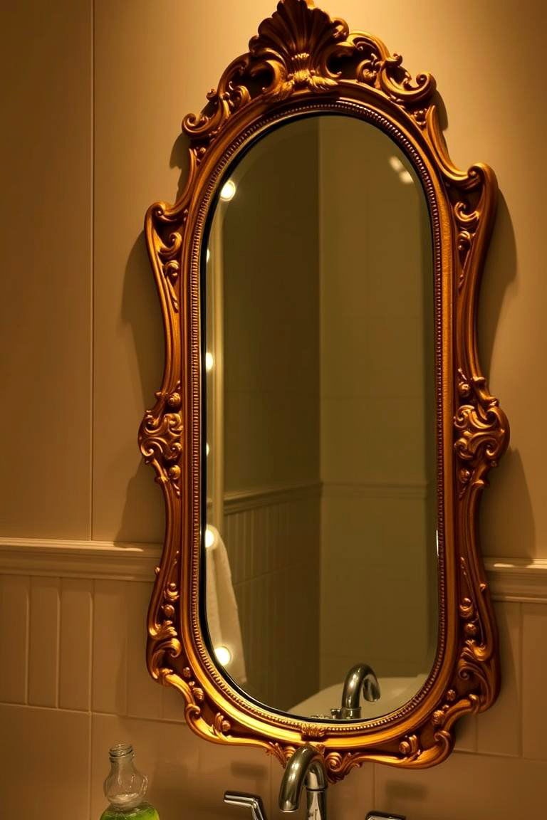 Antique Mirrors for Vintage Charm - 24 Bathroom Mirror Ideas