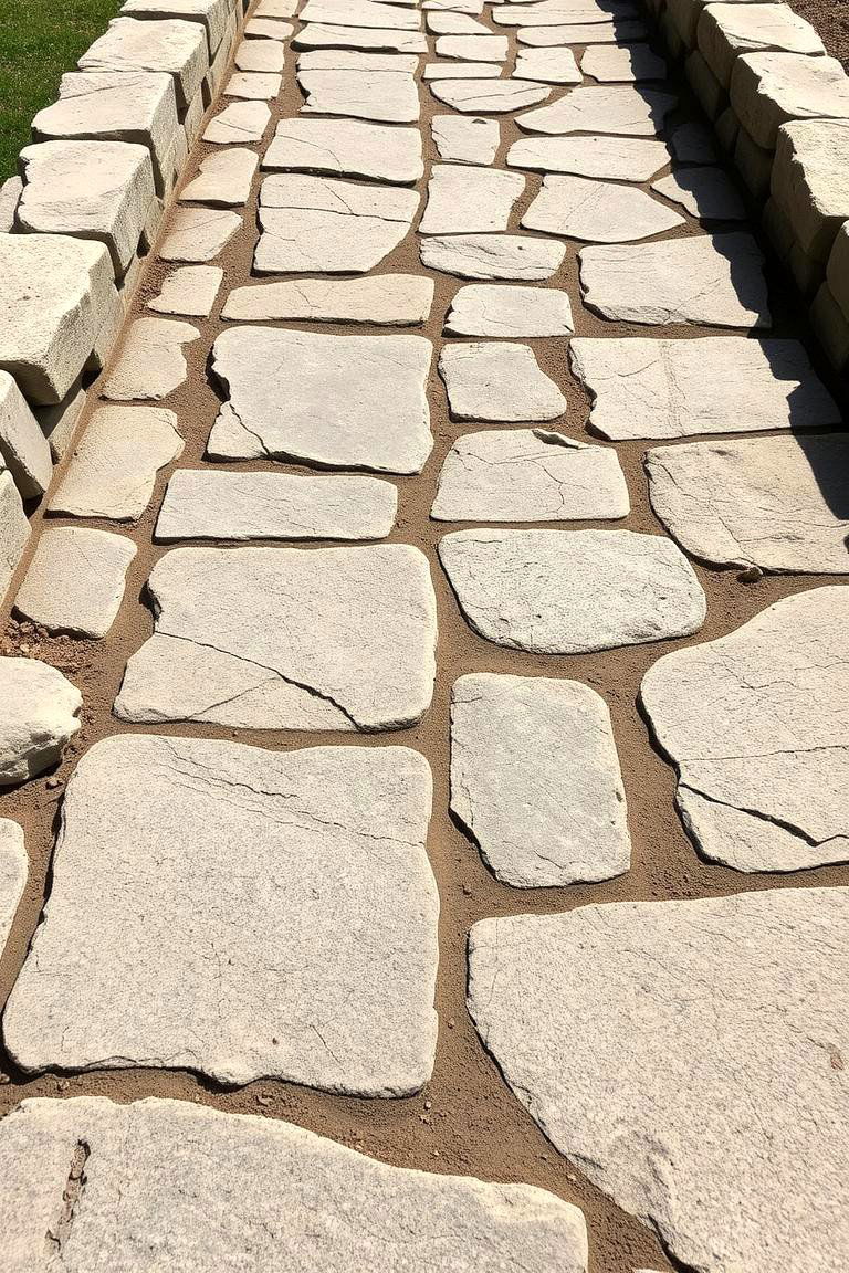 Antique Quarry Stone Walkway - 24 Stone Walkway Ideas