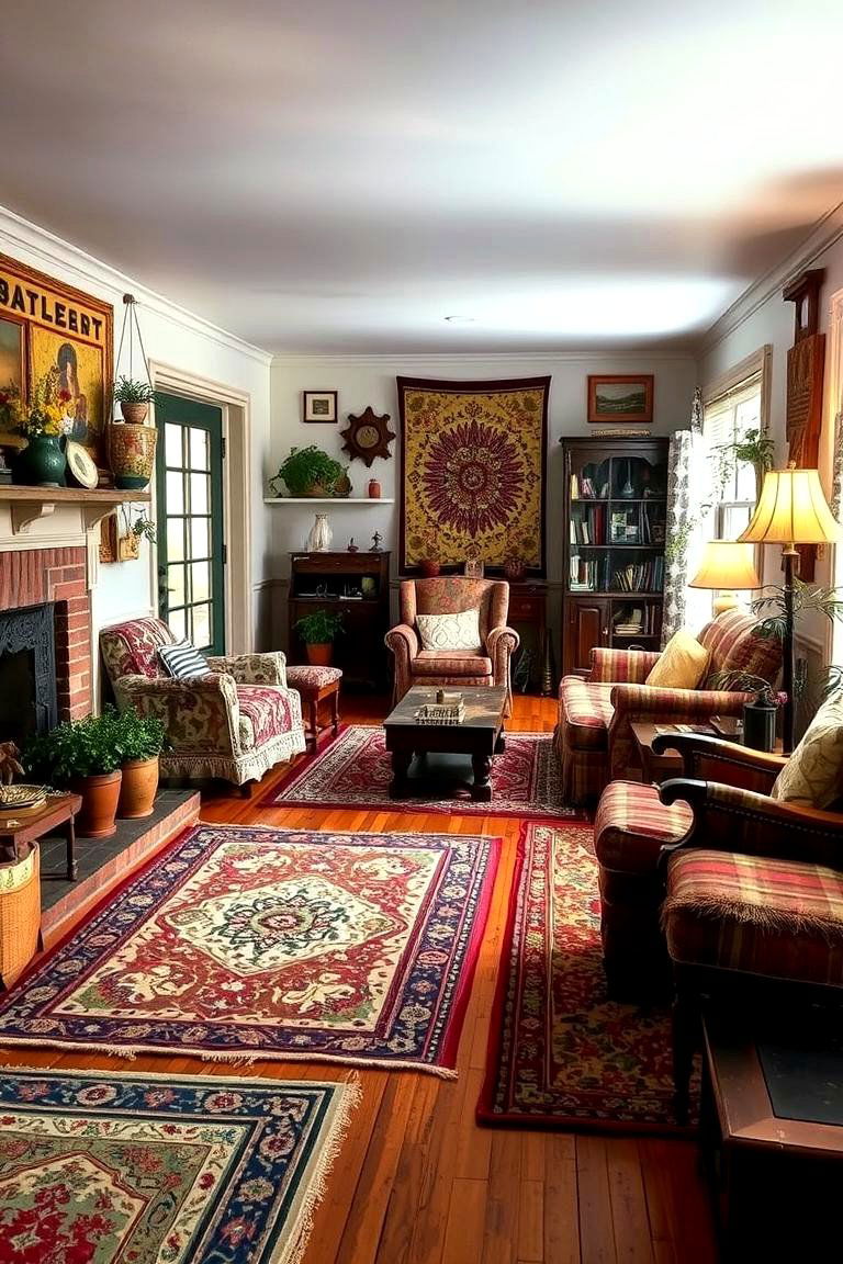 Antique Rugs and Quilts - 24 Cottagecore Interior Design Ideas