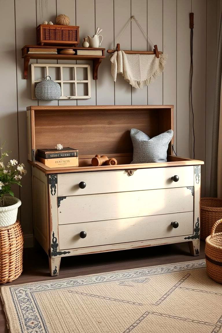 Antique Toy Chest Treasures - 24 Farmhouse Nursery Ideas