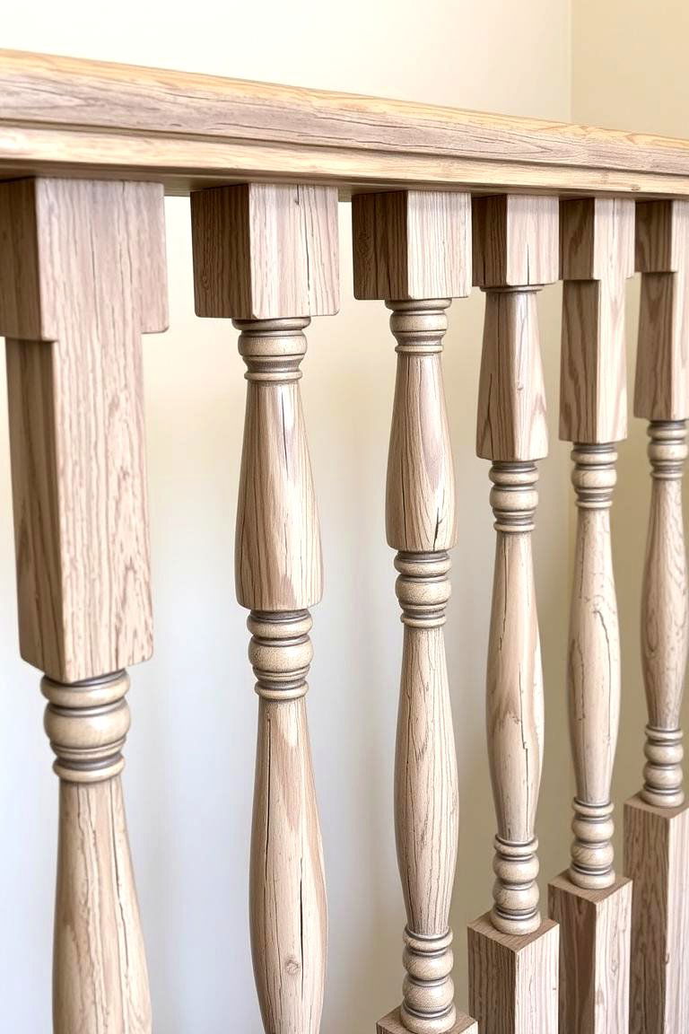 Antique Wood Railings for a Vintage Farmhouse Look - 24 Farmhouse Rustic Stair Railing Ideas