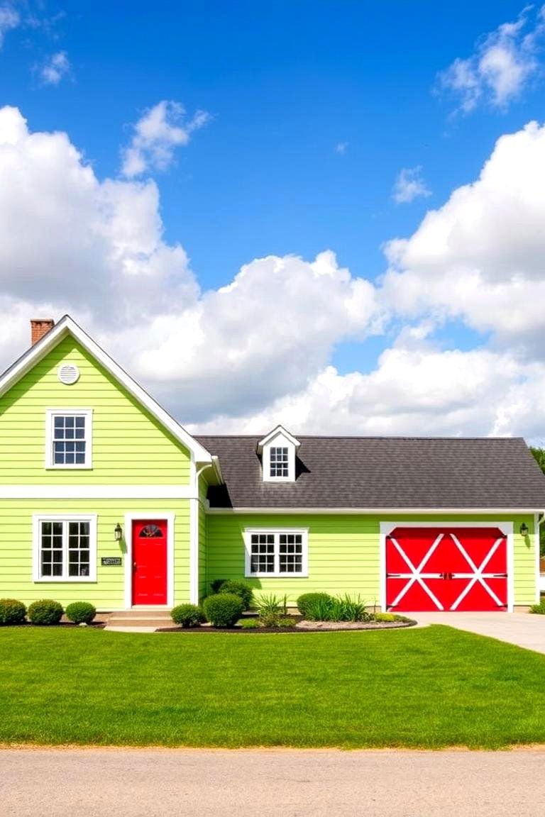 Apple Green Crispness - 24 Green Exterior House Paint Ideas
