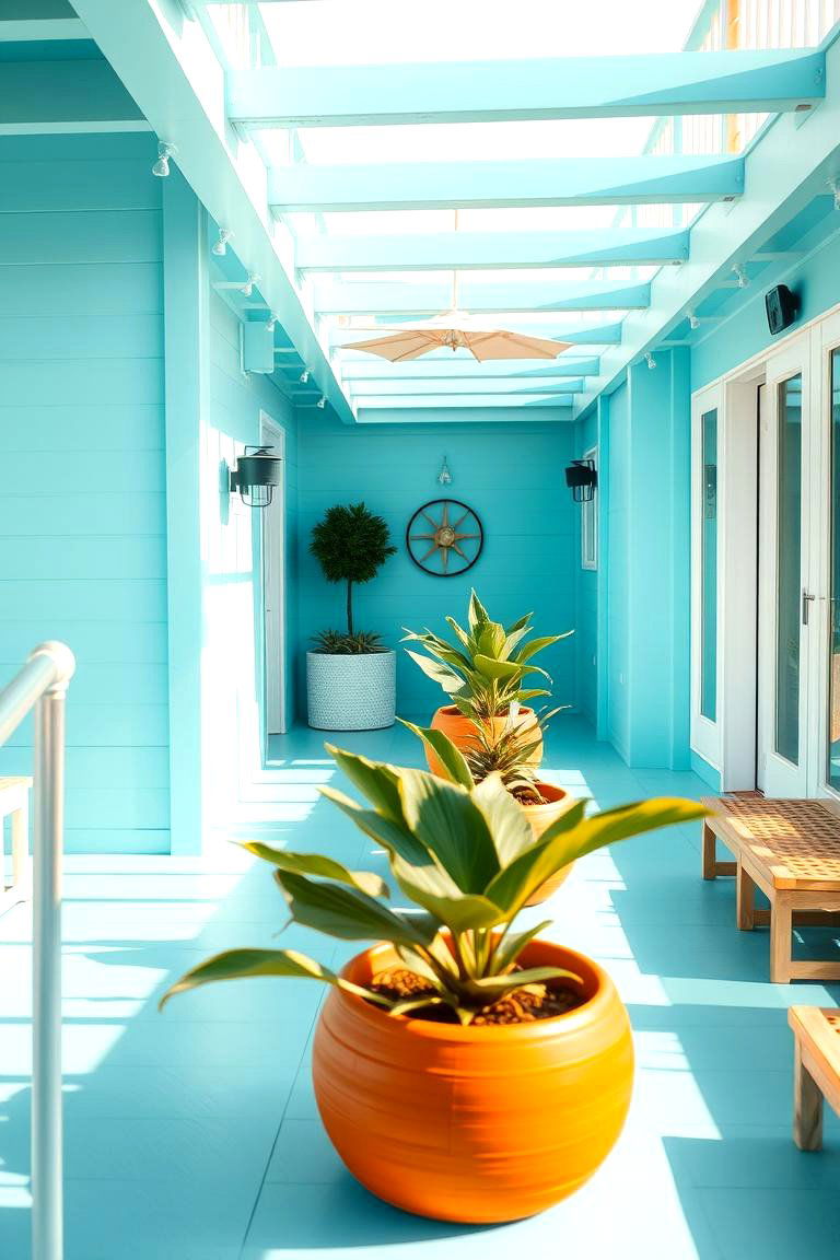 Aqua Blue Refresh Deck - 24 Deck Color Ideas