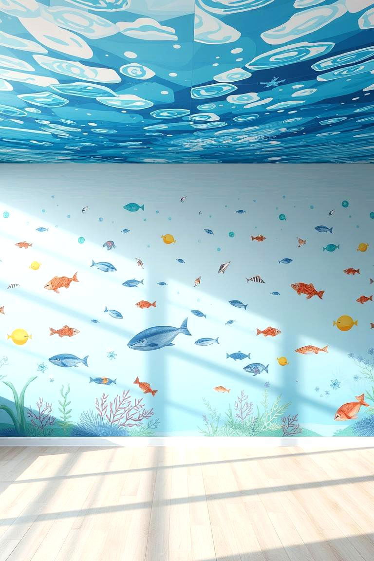 Aquatic Murals and Wall Art - 24 Underwater Mermaid Bedroom Ideas