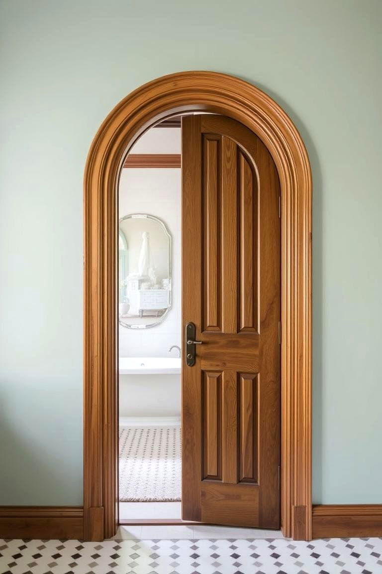 Arched Door for an Elegant Touch - 24 Bathroom Door Ideas
