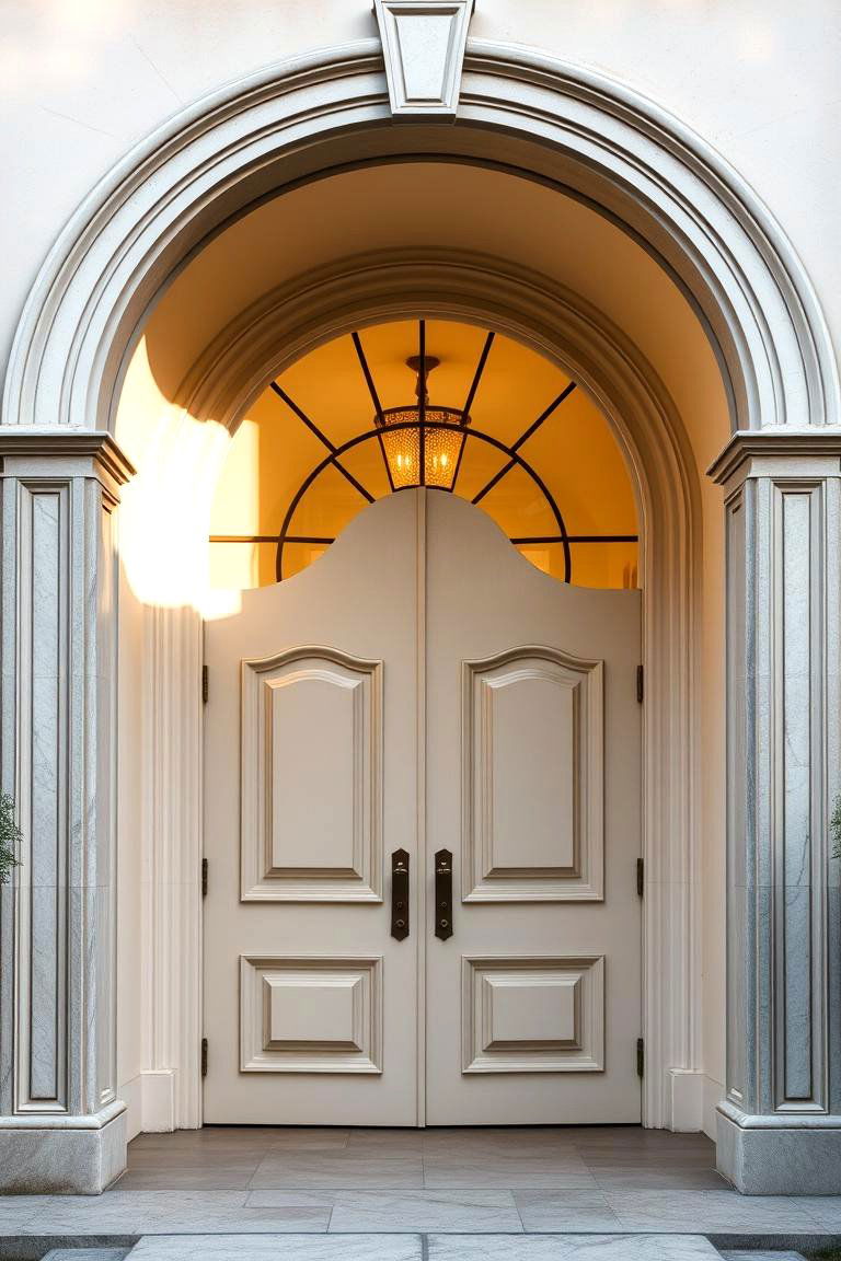 Arched Elegance Double Doors - 24 Double Front Door Ideas
