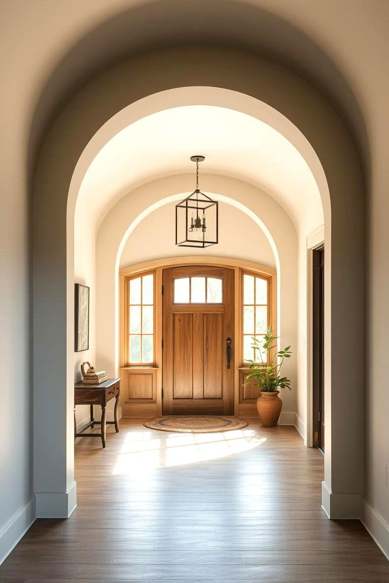 Arched Entryway Appeal - 24 Farmhouse Front Door Ideas