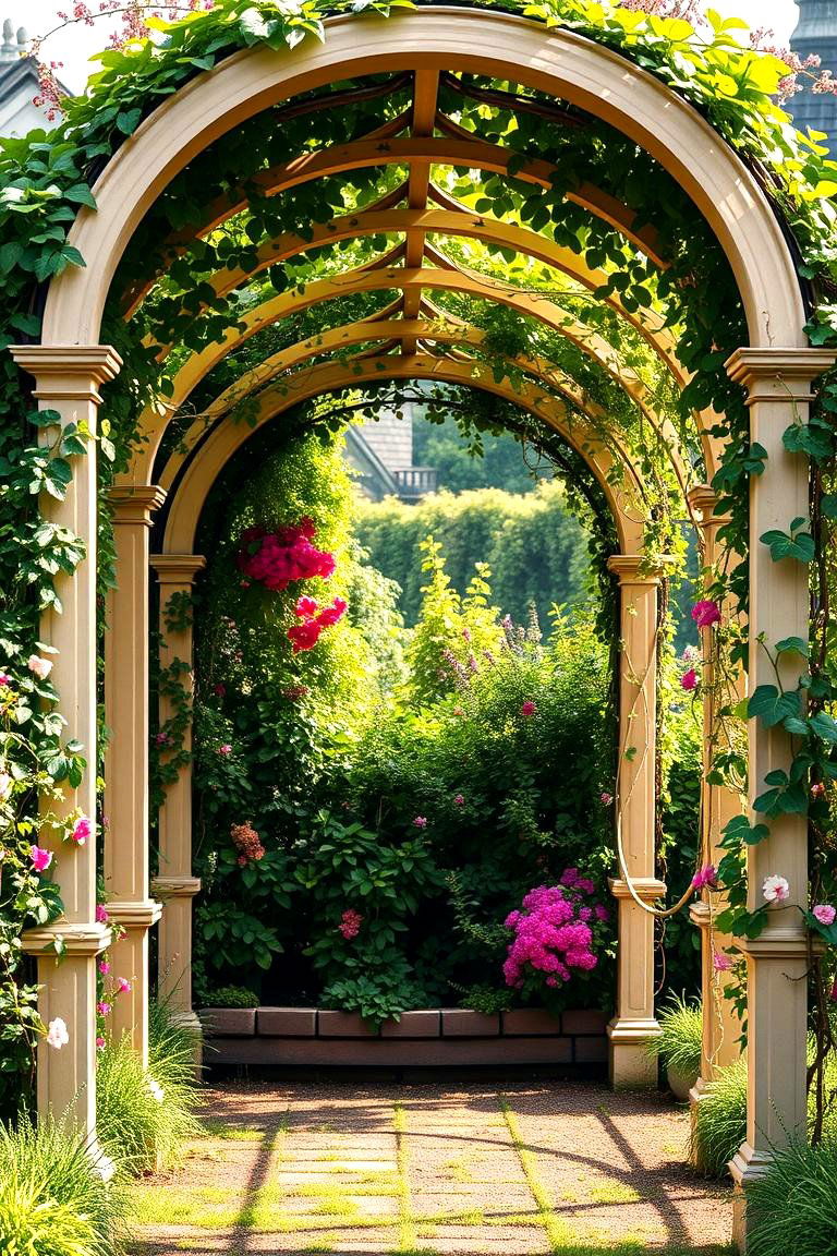 Arched Garden Trellis - 24 Trellis Ideas