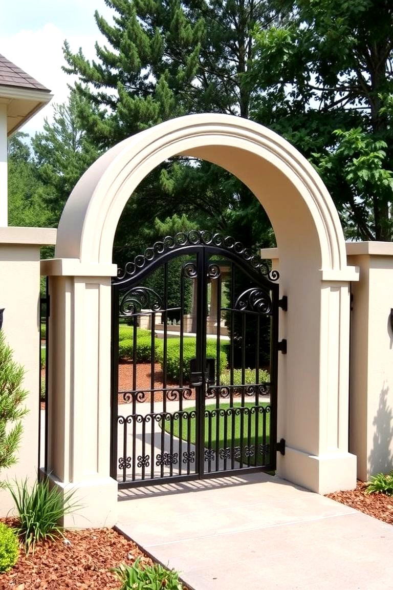 Arched Gate Grace - 24 Decorative Fence Ideas