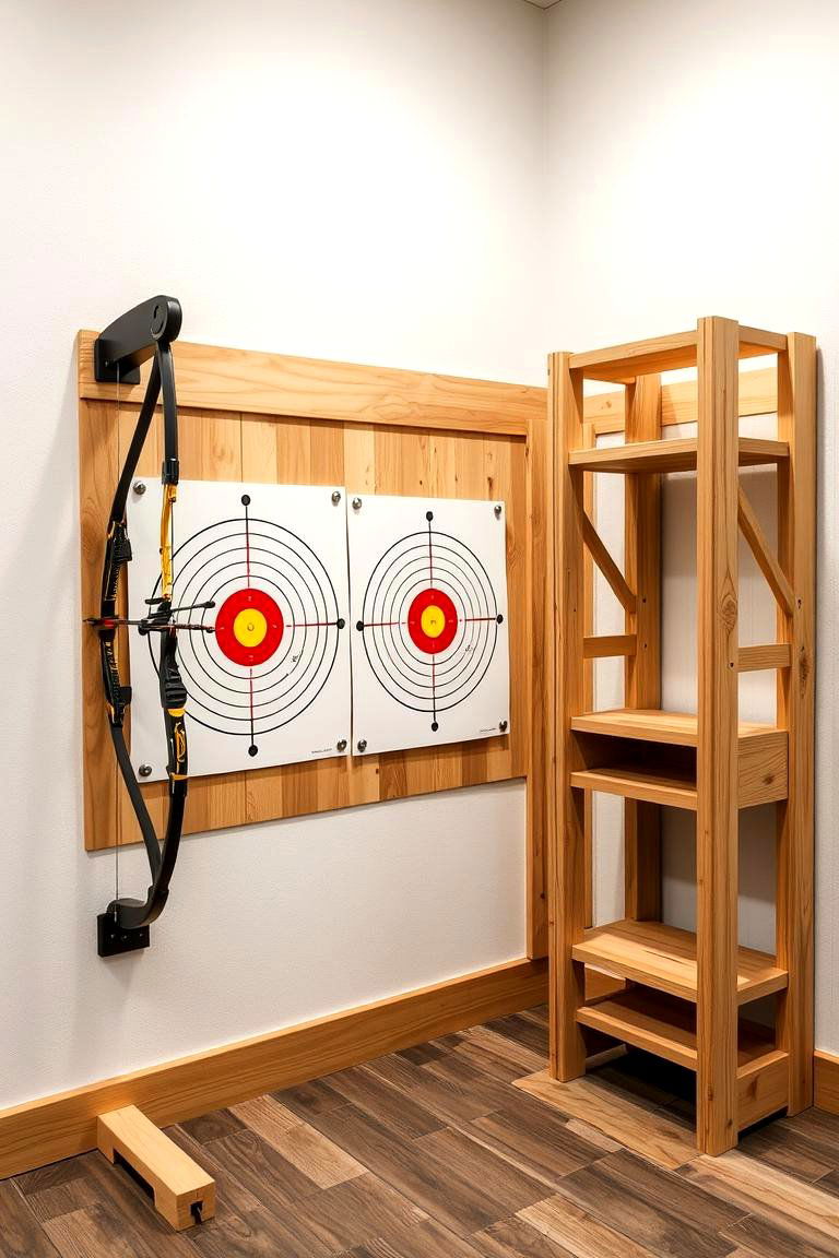 Archery Corner - 24 Hunting Man Cave Ideas
