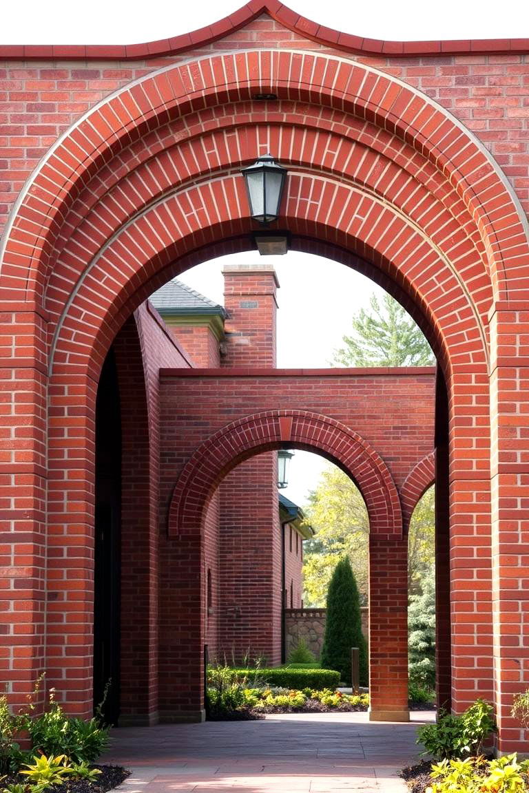 Architectural Brick Archways - 24 Brick Landscaping Ideas