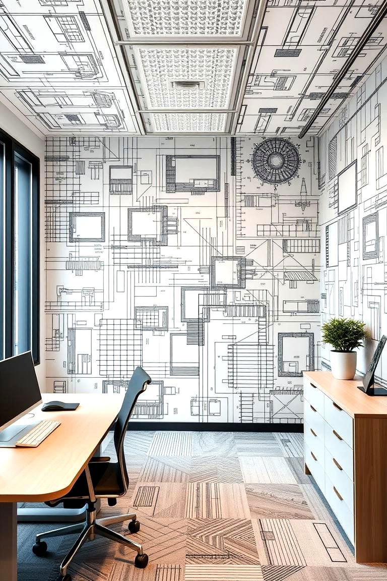 Architectural Detail Wallpaper - 24 Office Wallpaper Ideas